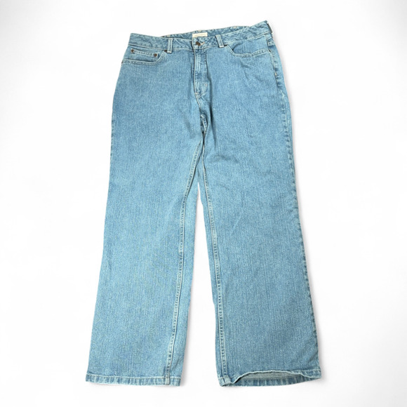 Vintage Van Heusen Jeans Mens 36x30 Blue Light Wash Relaxed Wide Leg Baggy Y2K - Picture 1 of 8
